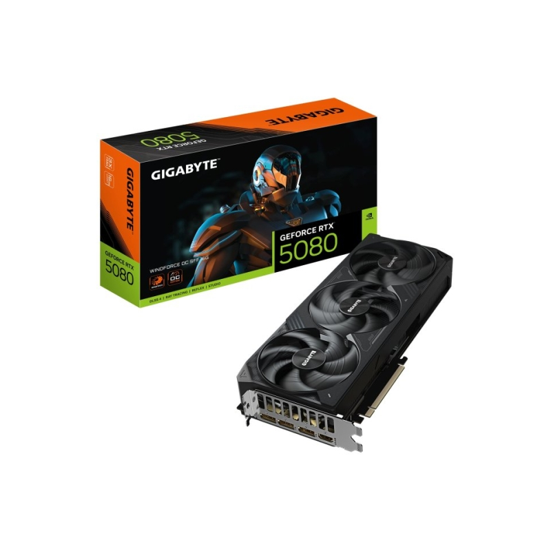 Carte graphique Gigabyte GeForce RTX 5080 WINDFORCE OC SFF 16 Go GDDR7-3x DP, HDMI
