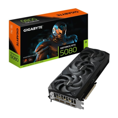Carte graphique Gigabyte GeForce RTX 5080 WINDFORCE OC SFF 16 Go GDDR7-3x DP, HDMI