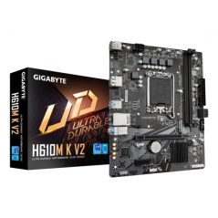 Carte mère Gigabyte H610M H V2 Intel 1700 - 2x DDR5 - HDMI, DisplayPort - MicroATX