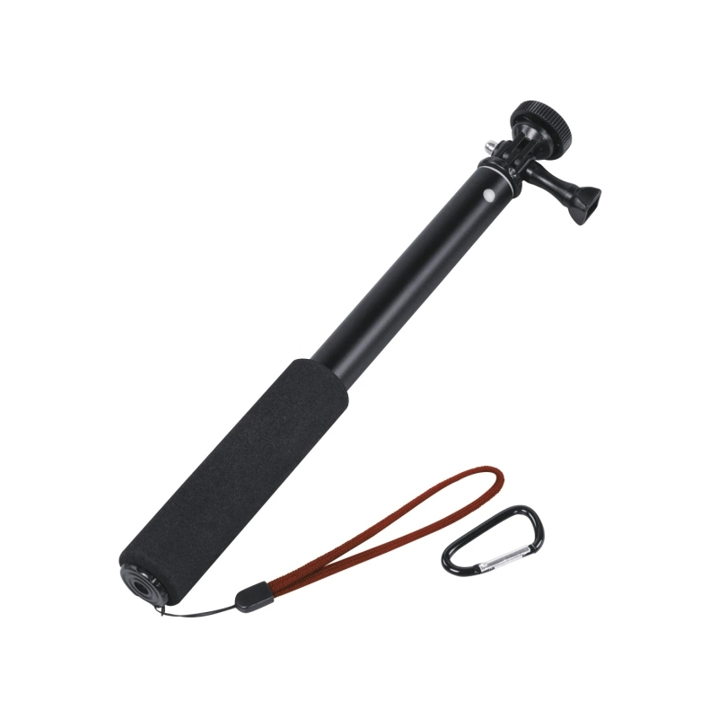 Perche monopode Hama Selfie 90 avec filetage 1/4" - Longueur de 30 à 90 cm - Corps en métal - Dragonne - Compatible avec les cam