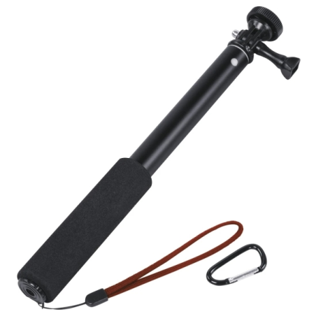 Perche monopode Hama Selfie 90 avec filetage 1/4" - Longueur de 30 à 90 cm - Corps en métal - Dragonne - Compatible avec les cam
