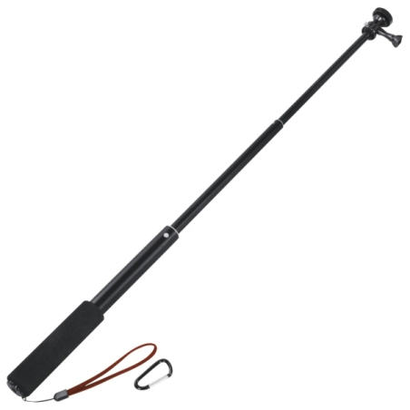 Perche monopode Hama Selfie 90 avec filetage 1/4" - Longueur de 30 à 90 cm - Corps en métal - Dragonne - Compatible avec les cam