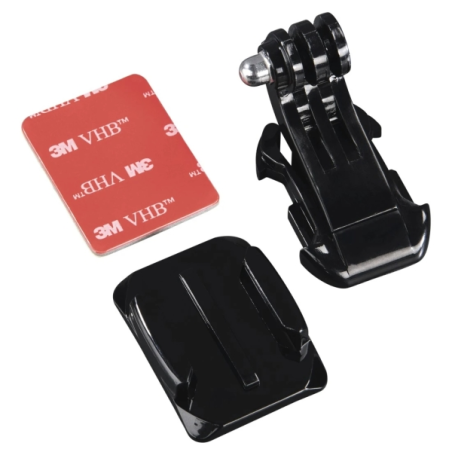 Support de casque Hama pour caméra sportive - Adhésif 3M - Filetage standard - Plastique - Noir