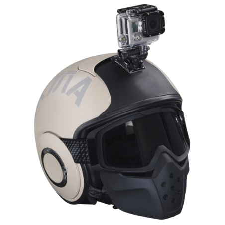 Support de casque Hama pour caméra sportive - Adhésif 3M - Filetage standard - Plastique - Noir