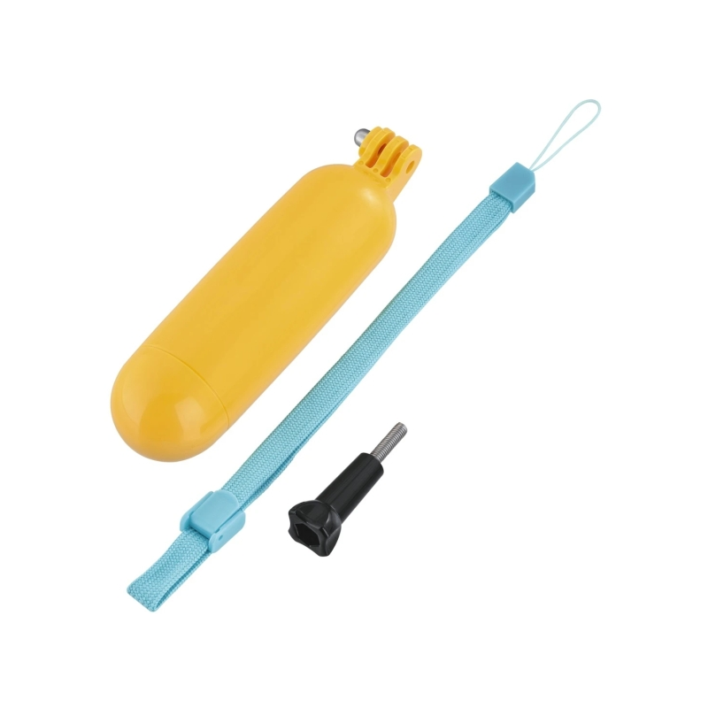 Poignée flottante Hama pour caméra sportive - Haute visibilité - Plastique - Filetage standard - Jaune