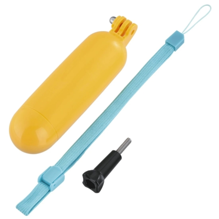 Poignée flottante Hama pour caméra sportive - Haute visibilité - Plastique - Filetage standard - Jaune