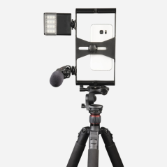 Support pour smartphone Hama - Filetage trépied 1/4" - Poids max. 300 g - Largeur de l'appareil : 4,8 à 10,5 cm - 25 x 13 x 8,5