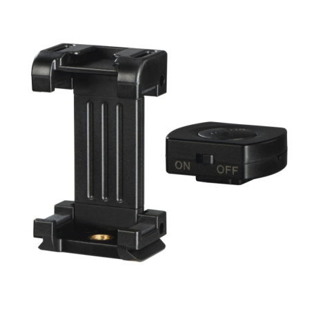 Support pour smartphone Hama Pro II - Déclencheur Bluetooth - Poids max. 300 g - Largeur de l'appareil : 4,8 à 9,5 cm - Aluminiu