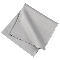 Présentoir Hama Micro avec 14 lingettes de nettoyage pour opticiens - 80 % polyester - Lavable à la main - 20 x 20 cm - Gris