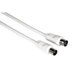Câble d'antenne coaxial Hama - Longueur 3 m - Connecteur mâle F - Blanc