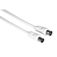 Câble coaxial Hama mâle/femelle pour antenne - Longueur : 10 m - Double blindage - Blindage : 75 dB - Impédance : 75 ohms - Blan