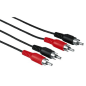 Câble audio RCA Hama - Connecteurs mâles doubles - Longueur 1,2 m - Noir