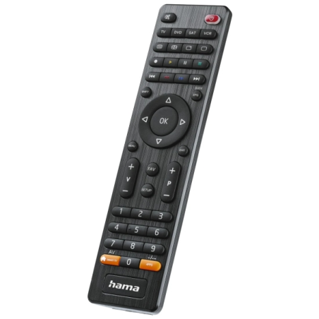 Télécommande universelle Hama 4 en 1 pour téléviseur - Portée de 10 m - 45 boutons - Compatible avec 4 appareils simultanément -
