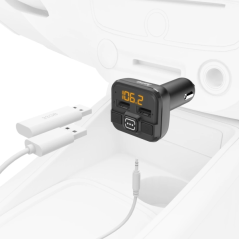 Émetteur FM Hama pour voiture - Entrée USB - Noir