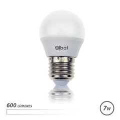 ✅ Ampoule LED Elbat - Puissance : 7W - Lumens : 600 - Type de lumière : Lumière blanche 4000K - Culot : E27 - en stock