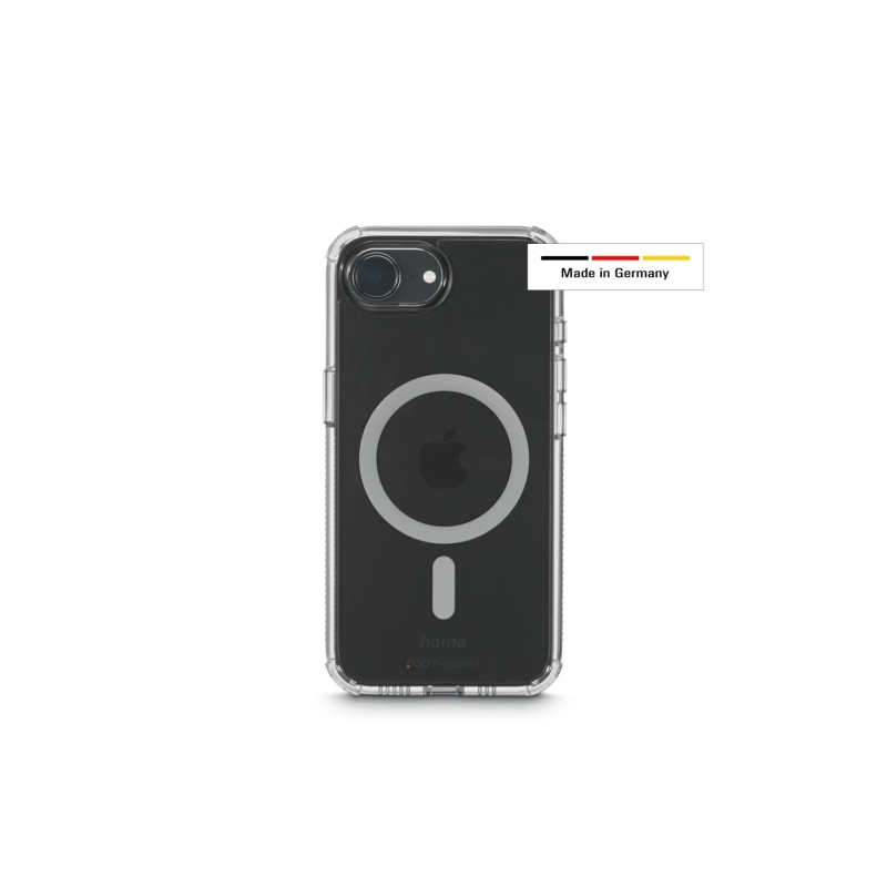 Coque Hama Extreme Protect pour iPhone 16E - Magnétique - Antidérapante - Polycarbonate - Protection D3O - Bords surélevés - Tra