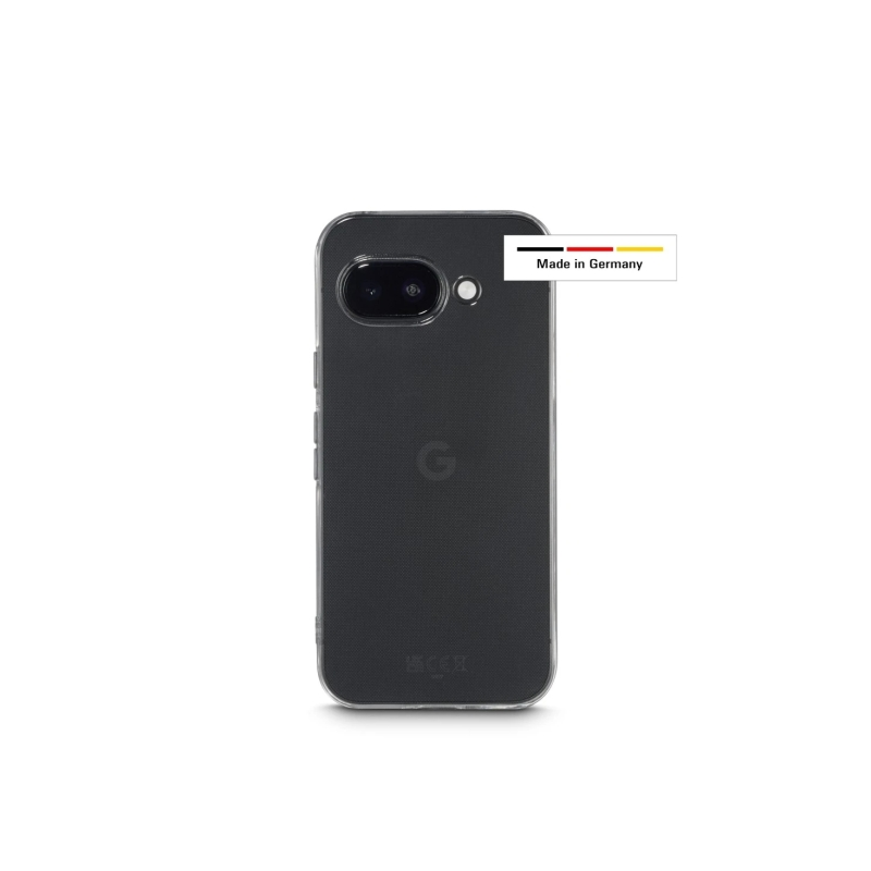 Coque Hama Always Clear pour Google Pixel 9A - Antidérapante - Polyuréthane thermoplastique - Bords surélevés - Transparente