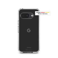 Coque Hama Extreme Protect pour Google Pixel 9A - Antidérapante - Polycarbonate - Protection D3O - Bords surélevés - Transparent