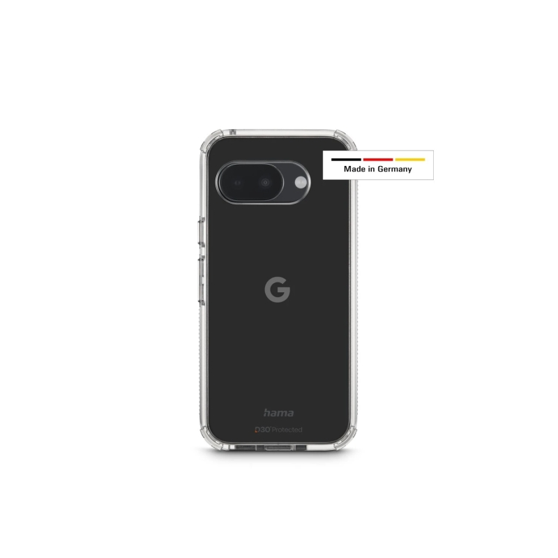 Coque Hama Extreme Protect pour Google Pixel 9A - Antidérapante - Polycarbonate - Protection D3O - Bords surélevés - Transparent