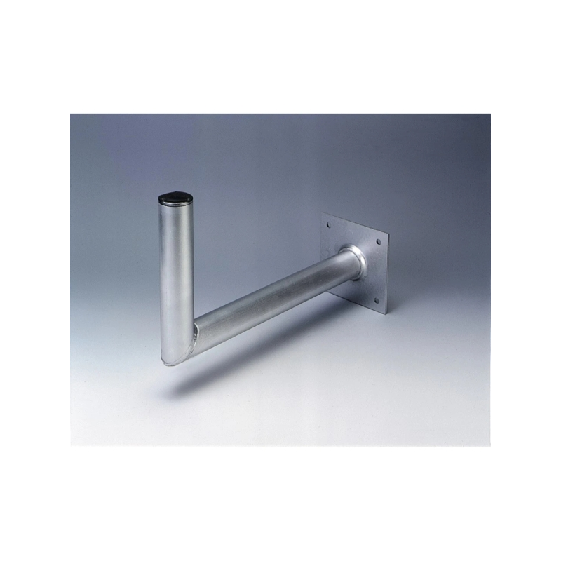 Support mural Hama Essential pour antenne parabolique - Aluminium - Entraxe : 45 cm - Diamètre : 4,8 cm - Hauteur : 25 cm - Coul