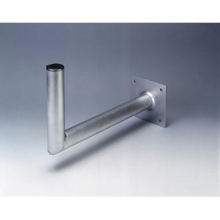 Support mural Hama Essential pour antenne parabolique - Aluminium - Entraxe : 45 cm - Diamètre : 4,8 cm - Hauteur : 25 cm - Coul