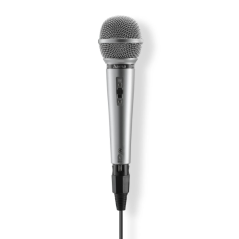 Microphone dynamique Hama Jam Star - Câble de 3 m - 100 Hz - Prise jack 3,5 mm - Cardioïde - 600 ohms - 170 x 52 x 52 mm - Coule