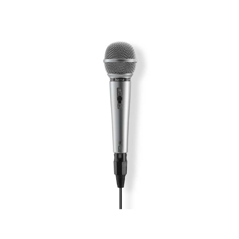 Microphone dynamique Hama Jam Star - Câble de 3 m - 100 Hz - Prise jack 3,5 mm - Cardioïde - 600 ohms - 170 x 52 x 52 mm - Coule