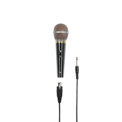 Microphone dynamique Hama DM60 - Câble de 3 m - 100 Hz - Connecteur XLR femelle - Cardioïde - 600 ohms - Dimensions : 180 x 54 x