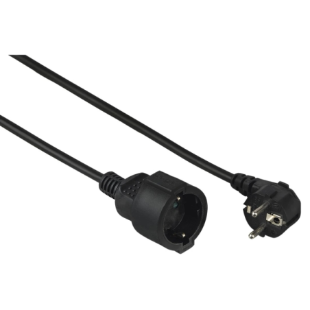 Rallonge électrique Hama - Puissance maximale 3680 W - Longueur 2 m - Section 1,5 mm² - Schuko CEE7 - Noir