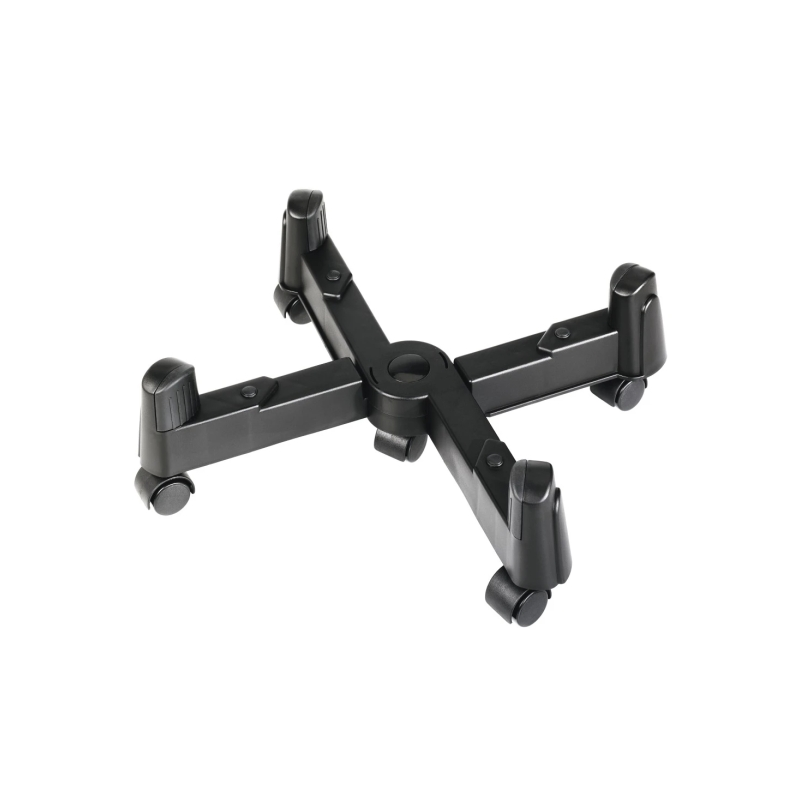 Support pour unité centrale Hama en forme de X - Capacité jusqu'à 25 kg - Roulettes - Pieds en caoutchouc antidérapants - 9,7 x