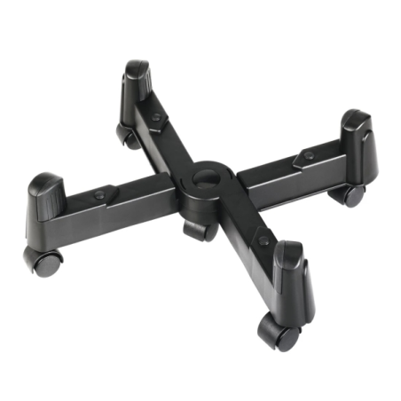 Support pour unité centrale Hama en forme de X - Capacité jusqu'à 25 kg - Roulettes - Pieds en caoutchouc antidérapants - 9,7 x
