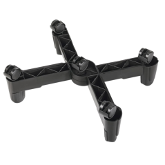Support pour unité centrale Hama en forme de X - Capacité jusqu'à 25 kg - Roulettes - Pieds en caoutchouc antidérapants - 9,7 x