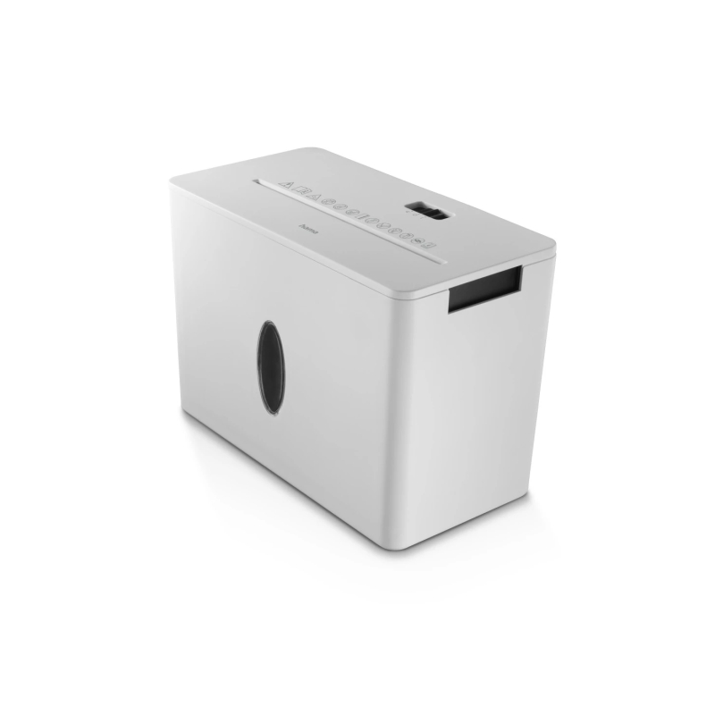 Destructeur de documents portatif Hama Safe x40-W - 210 W - 8 L - Détruit jusqu'à 4 feuilles - Vitesse 1,8 m/min - Coupe croisée