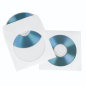 Hama Lot de 100 pochettes CD/DVD - Papier avec fenêtre - 12,5 x 12,5 x 0,1 cm - Blanches