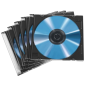 Hama Lot de 50 boîtiers CD/DVD vides - Polystyrène - 12,5 x 14,2 x 0,52 cm - Noir
