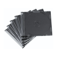 Hama Lot de 50 boîtiers CD/DVD vides - Polystyrène - 12,5 x 14,2 x 0,52 cm - Noir