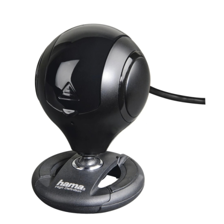Webcam anti-espion Hama HD - Câble de 1,5 m - Lumière LED - USB-A 2.0 - Microphone intégré - Protection anti-espionnage - Mode U