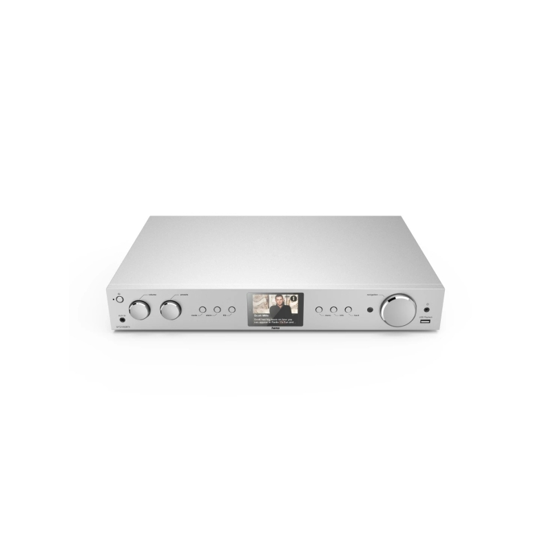 Récepteur radio hybride Hama DIT2105Sbtx - Bluetooth - RCA - Radio Internet - Prise jack 3,5 mm - USB-A - Horloge - Sortie optiq