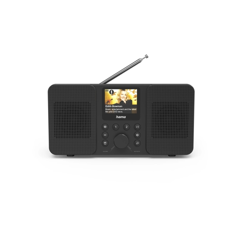 Radio numérique Hama DIR10 - Puissance 6 W - Bluetooth - Câble de 180 cm - Écran 2,4" - Horloge - Double bande 2,4 et 5 GHz - Co