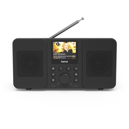 Radio numérique Hama DIR10 - Puissance 6 W - Bluetooth - Câble de 180 cm - Écran 2,4" - Horloge - Double bande 2,4 et 5 GHz - Co