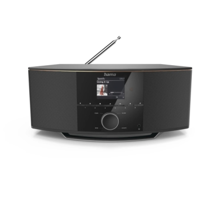 Radio numérique Hama DIR150Bt - Puissance 90 W - Bluetooth - Écran 2,8" - Minuterie - Prise jack 3,5 mm - USB-A - Horloge - Sort