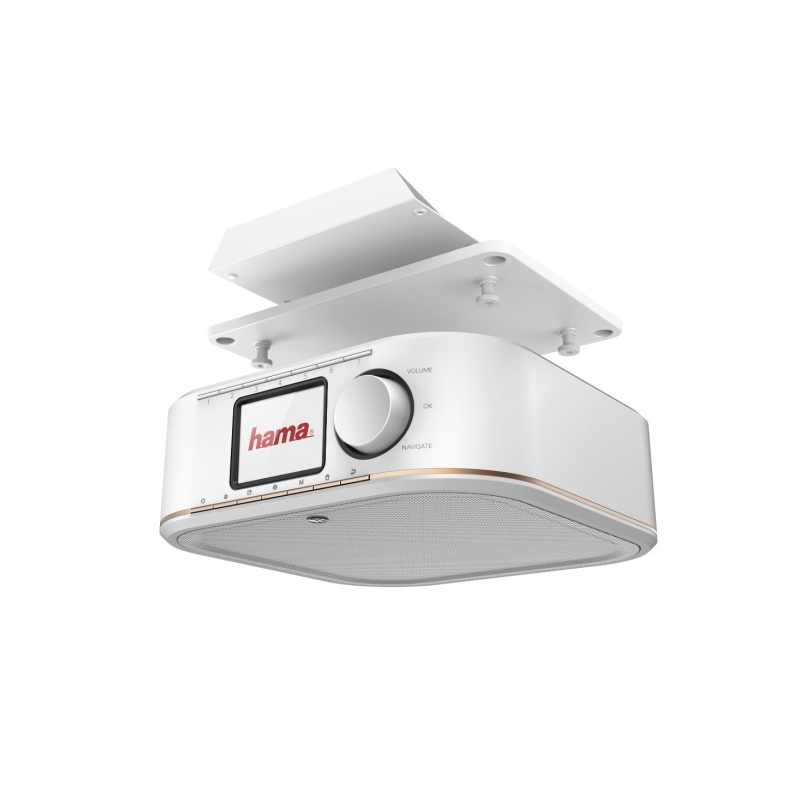 Radio numérique Hama DR350 - Puissance 5 W - Prise jack 3,5 mm - Écran 2,4" - Minuterie - Compacte - 33 x 22 x 7 cm - Blanche