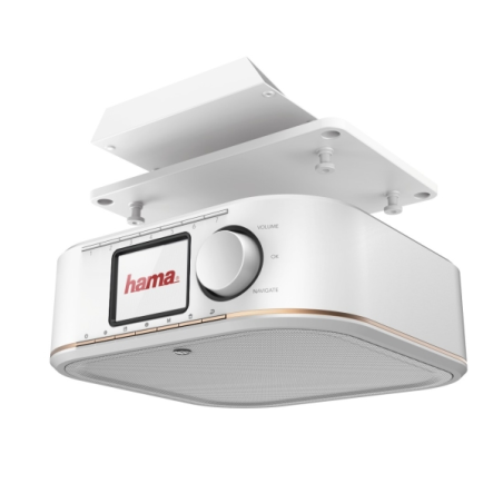 Radio numérique Hama DR350 - Puissance 5 W - Prise jack 3,5 mm - Écran 2,4" - Minuterie - Compacte - 33 x 22 x 7 cm - Blanche
