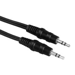 Câble audio Hama - Longueur 1,5 m - Stéréo - Prise jack mâle 3,5 mm - Noir
