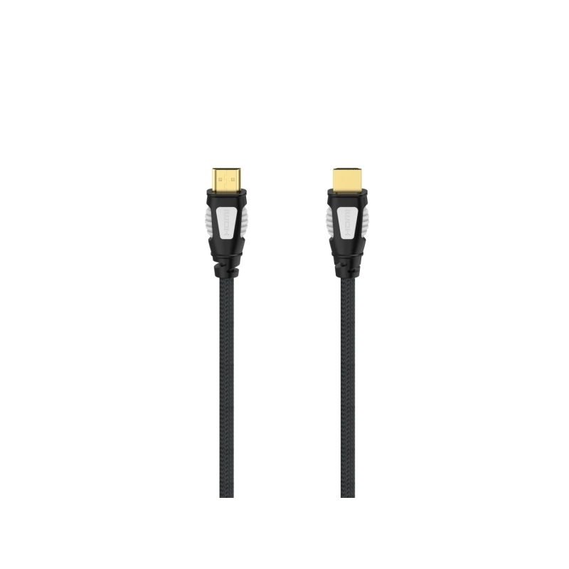 Câble HDMI 4K mâle Hama - Longueur : 1,5 m - Compatible ARC - Connecteurs plaqués or - Ethernet - Vitesse jusqu'à 18 Gbit/s - Bl