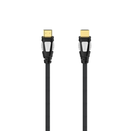 Câble HDMI 4K mâle Hama - Longueur : 1,5 m - Compatible ARC - Connecteurs plaqués or - Ethernet - Vitesse jusqu'à 18 Gbit/s - Bl