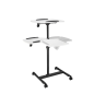 Support de sol pour projecteur Hama avec 2 plateaux - Supporte jusqu'à 10 kg - Hauteur réglable - Roulettes - Plateau supérieur