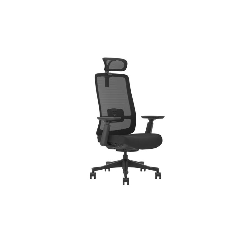Chaise ergonomique réglable Cromad - Appui-tête réglable - Support lombaire réglable - Accoudoir 3D - Siège en mousse de haute