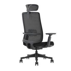 Chaise ergonomique réglable Cromad - Appui-tête réglable - Support lombaire réglable - Accoudoir 3D - Siège en mousse de haute