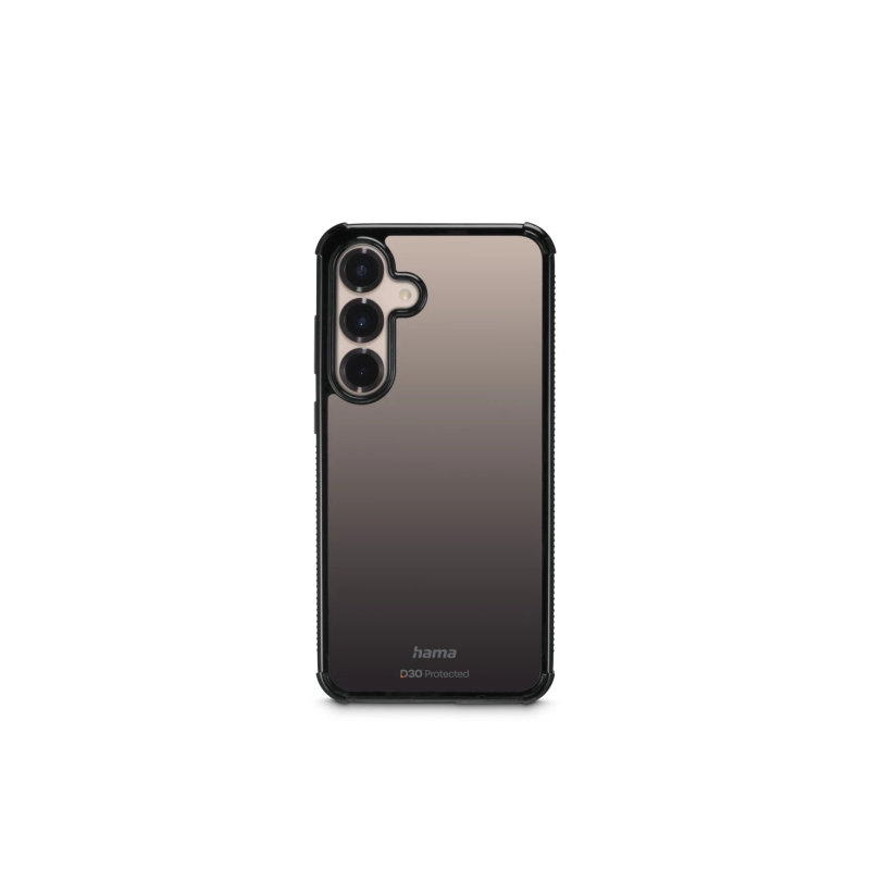Coque Hama Extreme Protect pour Samsung Galaxy S25 - Antidérapante - Polycarbonate - Protection D3O - Bords surélevés - Noire
